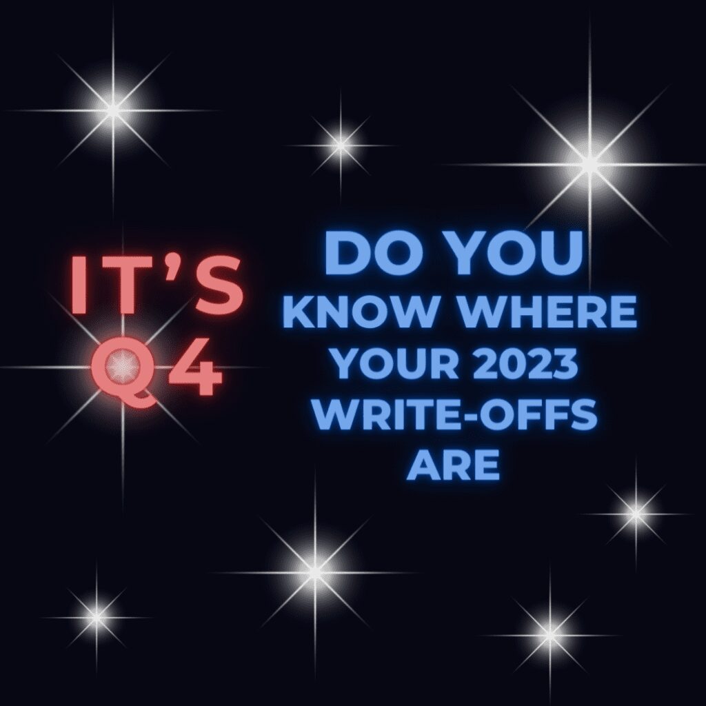 It’s Q4-Write-Offs